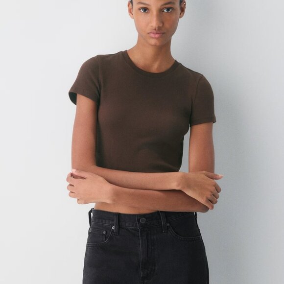 NWT Aritzia HomeStretch™ Rib Crew Waist T-Shirt - Picture 1 of 9